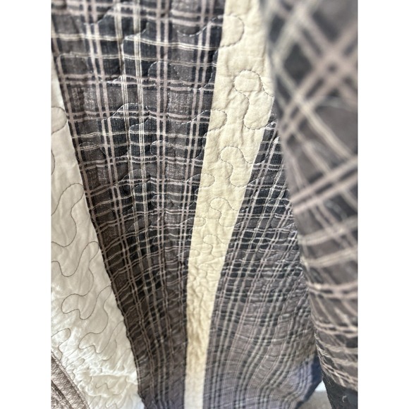 New Brown Lightweight Quilt large 120x120 King bedding mitered Border + 2 shams - Picture 8 of 11